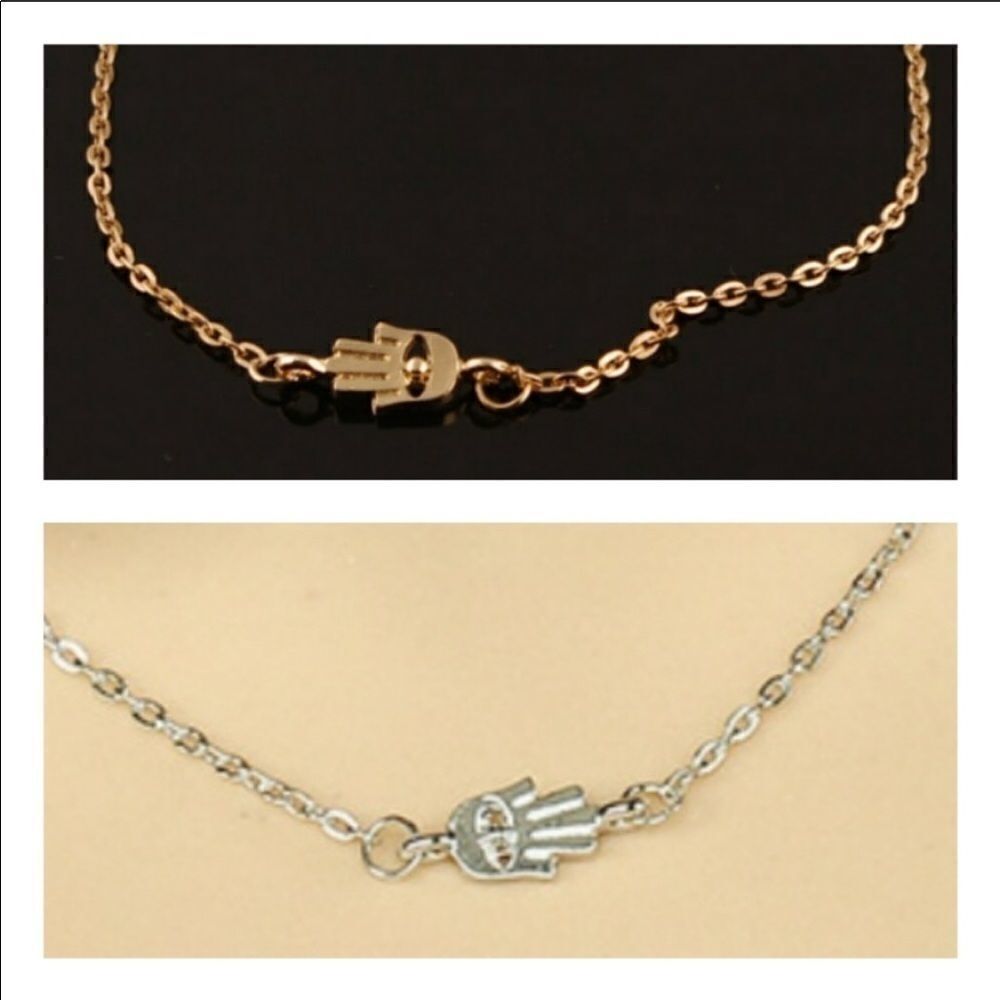 Necklace Dainty HAMSA Gold & Silver Cute Mix March